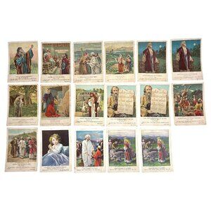 18 Antique 1905-1908 1924 Bible Pictures for Our Little Ones United Brethren Pub